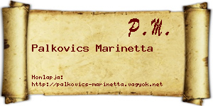 Palkovics Marinetta névjegykártya
